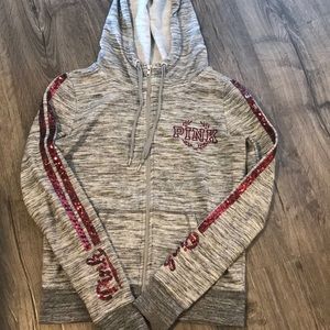 VS Pink sequin hoodie